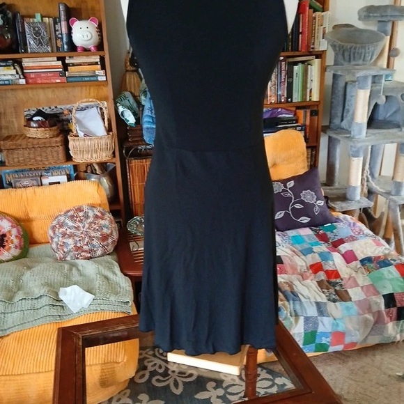 LOFT Dresses & Skirts - LOFT Black Midi Knit Flared Dress